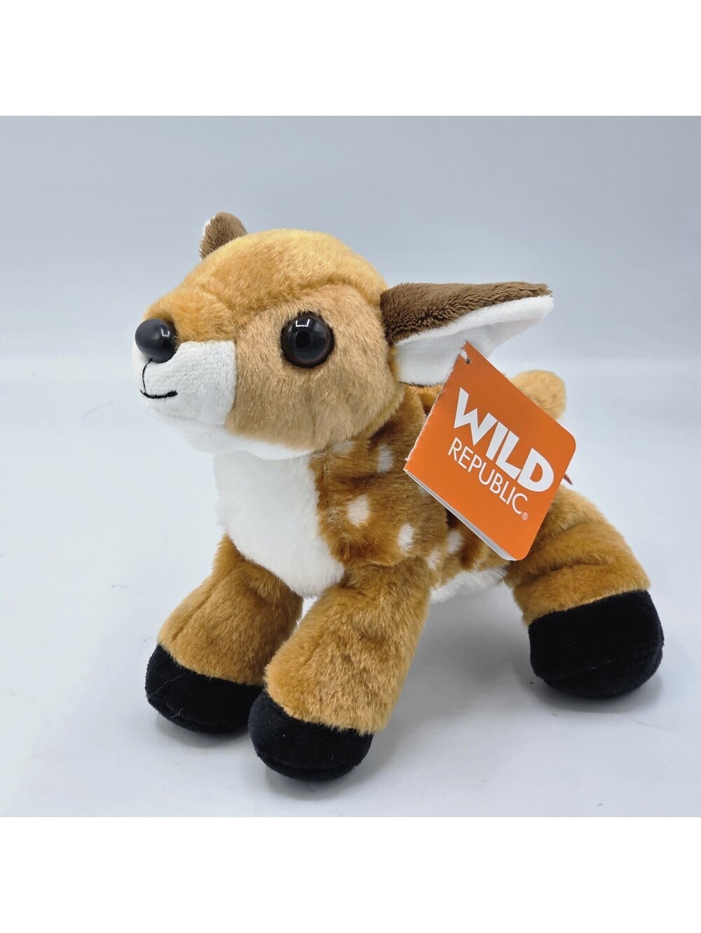Wild Republic Plush Toy Fawn Deer Hug ems 7" Small Stuffed Cute Baby Animal Doll